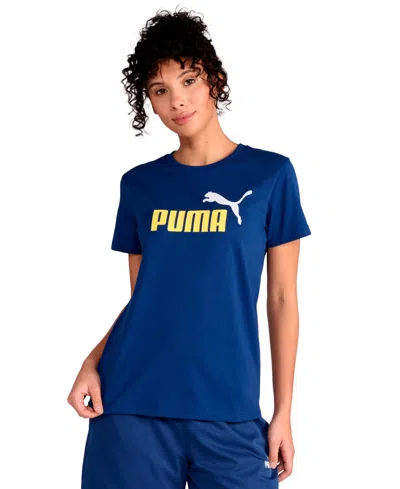 Puma Women's Short-sleeve Crewneck T-shirt In Blue