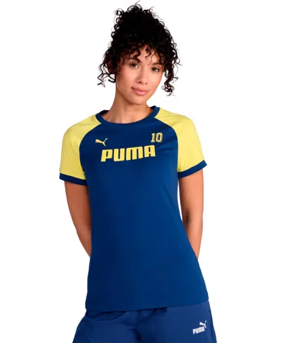 Puma Women's Short-sleeve Crewneck T-shirt In Blue