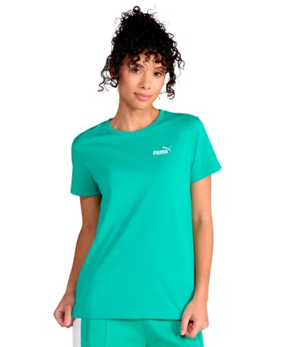 Puma Women's Short-sleeve Logo T-shirt In Green