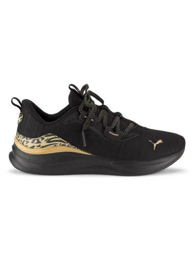 Puma Women's Softride Harmony Knit Low-top Sneakers In Black