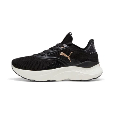 Puma Softride Mayve Leopard Running Shoes Women In Black