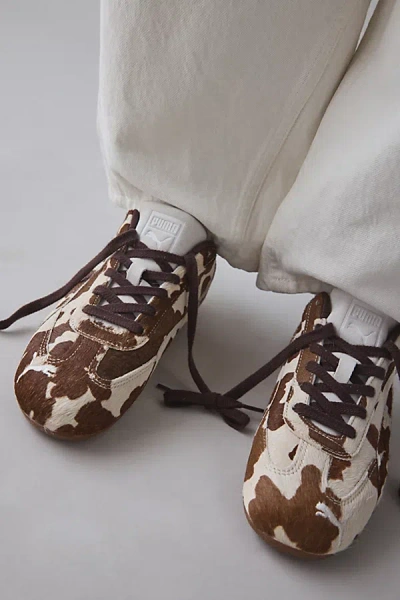 Puma Womens Cow Print Brown Speedcat Og Pony Hair Effect Trainers