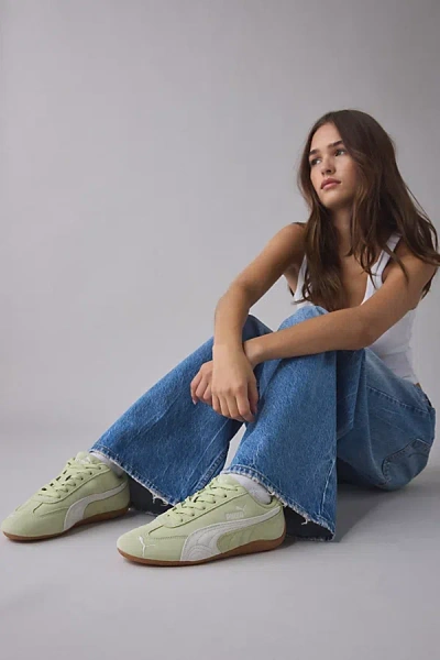 Puma Women's Speedcat Og Sneaker In Pistachio Green/warm White, Women's At Urban Outfitters