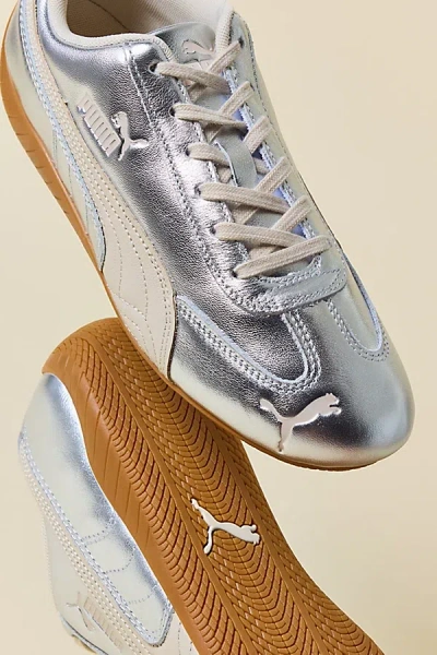 Puma Womens Silver Alpine Snow Speedcat Og Metallic Leather Trainers In Multi