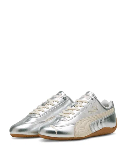 Puma Womens Silver Alpine Snow Speedcat Og Metallic Leather Trainers In Multi