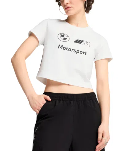 PUMA WOMEN'S SS25 BMW MOTORSPORT CROPPED T-SHIRT