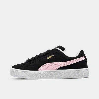 Puma Women's Suede Xl Skate Casual Shoes In Black/pink