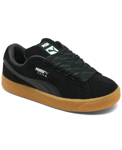 Puma Suede Xl Flecked Sneakers In Black