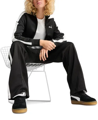 Puma Women's T7 Always On Long-sleeve Short Track Jacket In  Black
