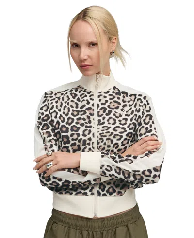 PUMA WOMEN'S T7 LEOPARD LUXE SHORT TRACK JACKET