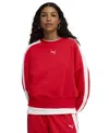 Puma T7 Oversize Crewneck Sweatshirt In Red