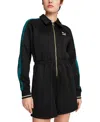Puma Women's T7 Play Loud Zip Front Long Sleeve Romper In  Black