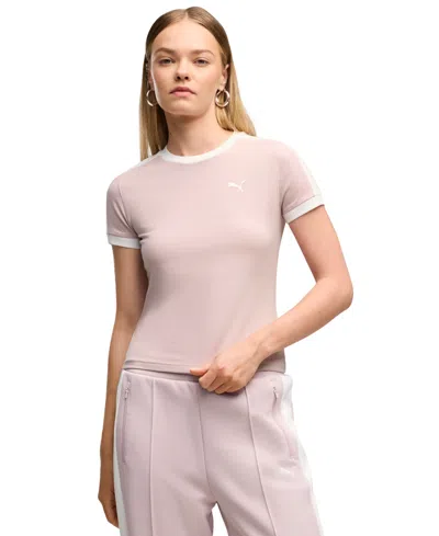 Puma Women's T7 Slim T-shirt In Pink