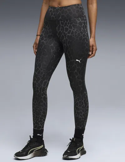 Puma Women's Tad Essentials Spotted Haze 7/8 Tights In Black