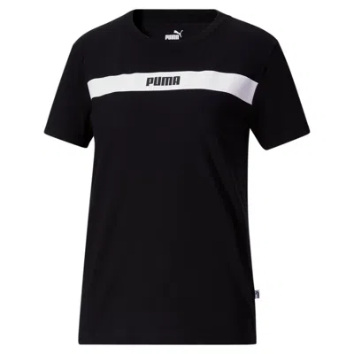 Puma Women's Upfront Line T-shirt In Black