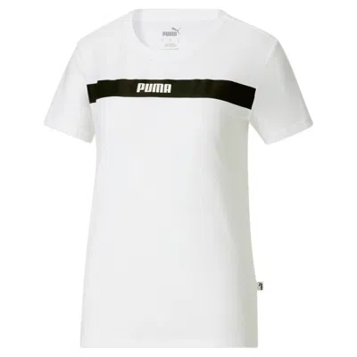 Puma Women's Upfront Line T-shirt In White