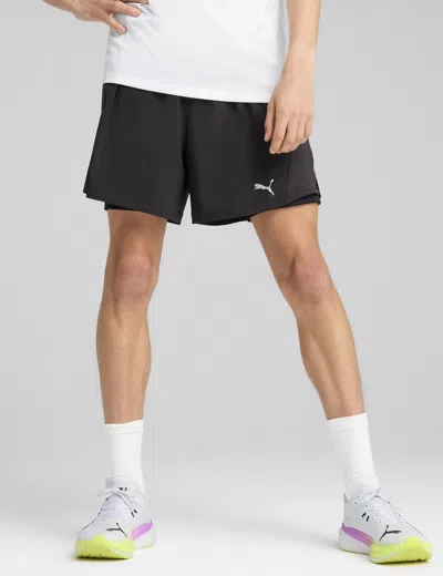 Puma Women's Velocity 2-in-1 Running Shorts Men In Black