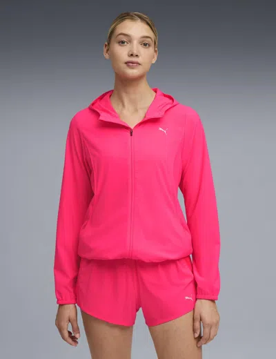 Puma Women's Velocity Woven Running Jacket In Pink