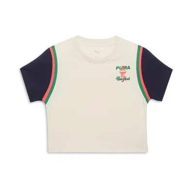 Puma Women's Wardrobe Essentials Bright Lights Nyc Flagship Baby Tee In Multi