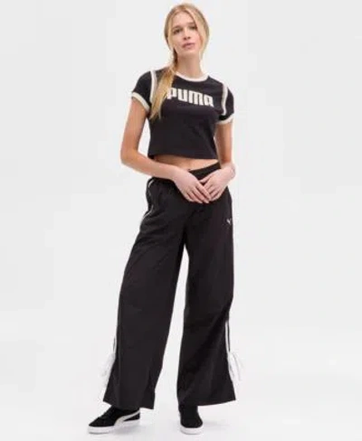 Puma Womens Baby T Shirt Track Pants In Pink