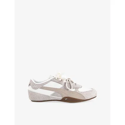 Puma Womens Birch Gum Bella Mina Suede Trainers Eur 38/5 Uk In Neutral