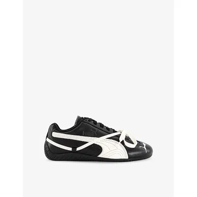 PUMA WOMENS BLACK WARM WHITE SPEEDCAT X LEA ROSE LEATHER TRAINERS EUR 40 / 7 UK