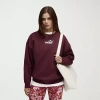 Puma Womens Crew Neck Long Sleeve Sweatshirt In Red