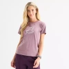 Puma Womens Crew Neck Short Sleeve Active T-shirt In Purple