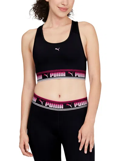Puma Womens Criss -cross Fitness Sports Bra In Multi