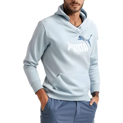 Puma Womens Logo Cotton Hoodie In Blue