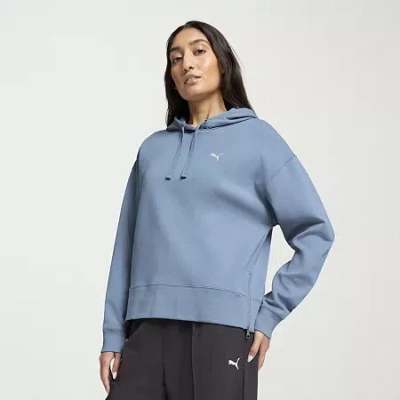 Puma Womens Long Sleeve Active Hoodie In Blue