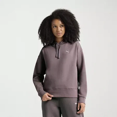 Puma Womens Long Sleeve Active Hoodie In Purple