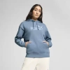 Puma Womens Long Sleeve Fleece Active Hoodie In Blue