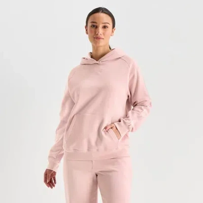 Puma Womens Long Sleeve Fleece Active Hoodie In Pink