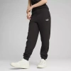 Puma Womens Mid Rise Cuffed Jogger Sweatpants In Black