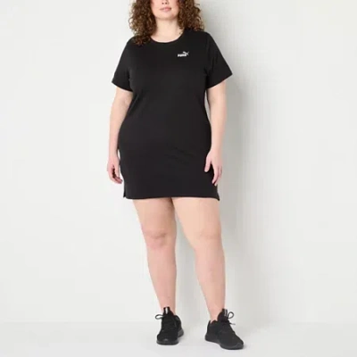 Puma Womens Plus Short Sleeve T-shirt Dress In Multi