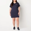 Puma Womens Plus Short Sleeve T-shirt Dress In Multi