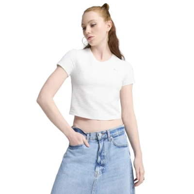 PUMA WOMENS PUMA DARE TO TEXTURED BABY TEE