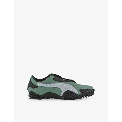 Puma Womens Green Moon Silver Mostro Og Panelled Low-top Woven Trainers