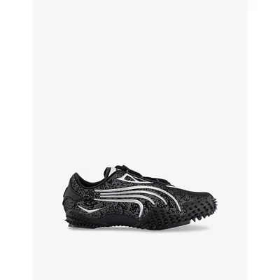Puma Womens Mostro Og Woven Low-top Trainers Metallic Black Silver In Multi
