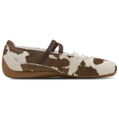 Puma Women S Speedcat Ballet Cow Print Shoes Chocolate In Brown