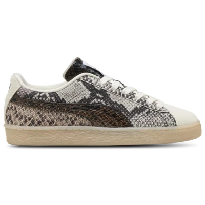Puma Womens  Suede Snake In Frosted Ivory/black