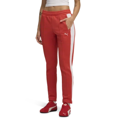 Puma Womens  T7 Always On Slim Track Pants In Red
