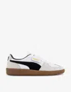 Puma White & Gray Palermo Leather Sneakers In White