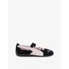 Puma 'speedcat Ballet' Black And Pink Sneaker With Embroidered Logo On The Front And Elastic Band In Multi
