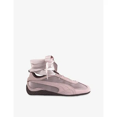 Puma Womens Speedcat Go Leather And Mesh Trainers Misty Pink Chocolate Fon