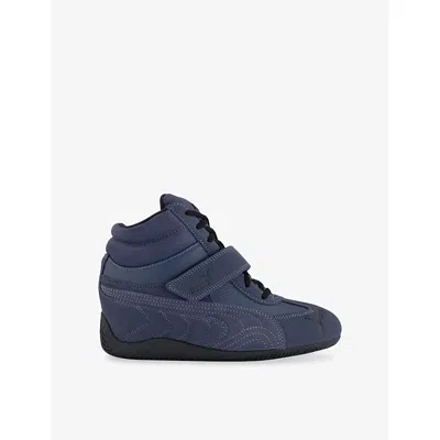 Puma Womens Speedcat Suede Wedge Trainers Inky Depths Black Eur 37.5 / 4.5 Uk