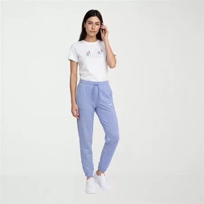 Puma Womens Stretch Fabric Tapered Mid Rise Relaxed Fit Knit Active Jogger Pant In Purple
