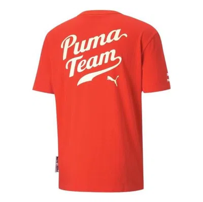 Puma Word Team Graphic Tee 'red'