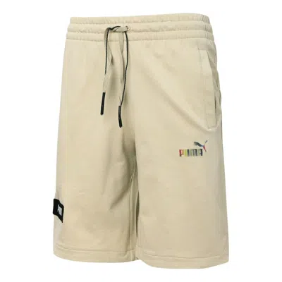 Puma Worldwide French Terry Shorts 'beige' In Neutral